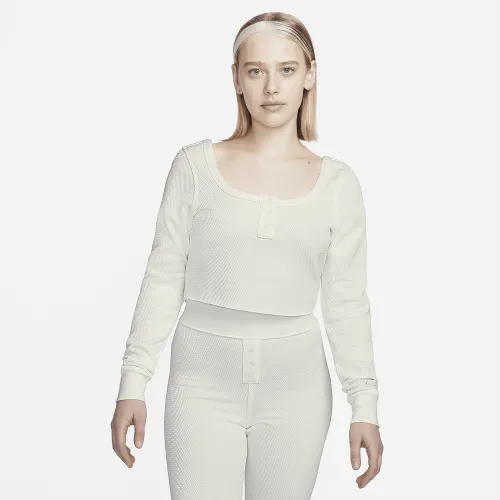 Nike Sportswear Everyday Modern жіноча Long-Sleeve Crop Top колір білий