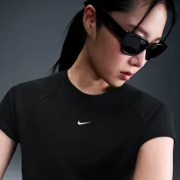 Nike Sportswear Chill Terry женская Short-Sleeve French Terry Top цвет черный