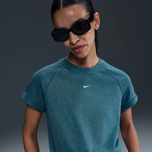 Nike Sportswear Chill Terry женская Short-Sleeve French Terry Top синий