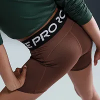Nike Pro Girls' шорти колір коричневий