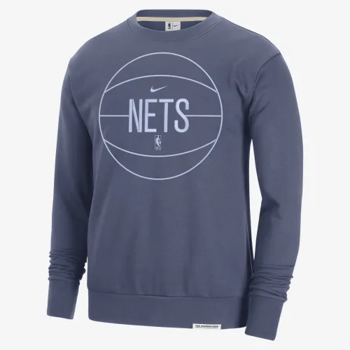 Brooklyn Nets Standard Issue мужские Nike Dri-FIT NBA свитшот синий