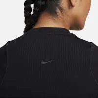 Nike Zenvy Rib жіноча Dri-FIT Short-Sleeve Cropped Top колір чорний