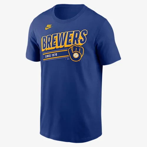 Milwaukee Brewers Cooperstown Retro чоловічі Nike MLB футболка блакитний