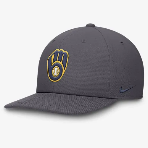 Milwaukee Brewers Pro чоловічі Nike Dri-FIT MLB Adjustable Hat колір сірий