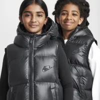 Nike Sportswear Heavyweight Synthetic Fill EasyOn Big детские Therma-FIT Repel Loose Hooded Vest цвет черный