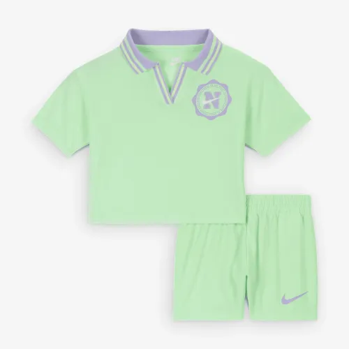 Nike Prep in Your Step Baby (12-24M) шорты набор цвет зеленый