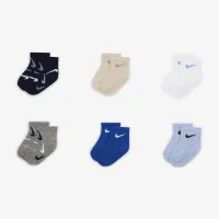 Nike Swooshfetti Baby (3-6M) Ankle шкарпетки (6 пар) блакитний