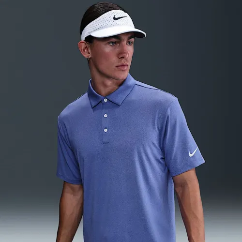 Nike Tour чоловічі Dri-FIT Heatheколір червоний для гольфу Polo блакитний