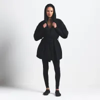 NikeSKIMS Woven Nylon женская Wrap Coat цвет черный