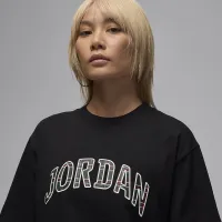 Nike Jordan жіноча Graphic футболка колір чорний