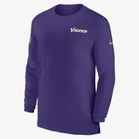Minnesota Vikings Sideline Coach чоловічі Nike Dri-FIT NFL Long-Sleeve Top колір фіолетовий