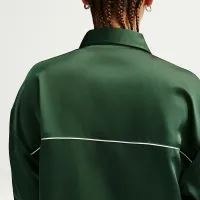 Nike Sportswear женская оверсайз Satin Long-Sleeve Top цвет зеленый