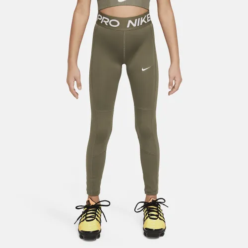 Nike Pro Leak Protection: Period Girls' Dri-FIT лосины цвет зеленый