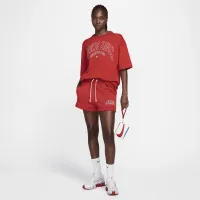 Nike Sportswear Phoenix Fleece жіноча З високою талією шорти колір червоний