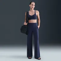 Nike Zenvy женская Dri-FIT С высокой Талией Wide-Leg Pants синий