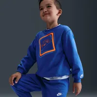 Nike Glow With Me Little детские Lightweight Fleece 2-Piece Crew набор синий