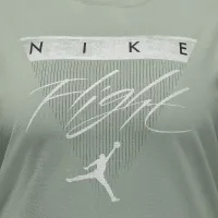 Nike Jordan Flight Heritage женская Graphic футболка (большие размеры) цвет зеленый