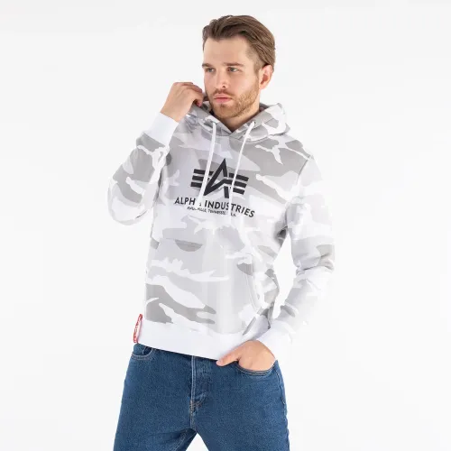 Кофта/футболка Alpha Industries Basic Hoody Camo 178312C385 - разноцветная