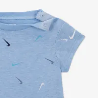 Nike Swoosh Printed Tee Костюм Baby Костюм Blue