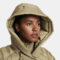 Nike Sportswear Swoosh Puffer PrimaLoft® женская Therma-FIT оверсайз Hooded Куртка цвет коричневый