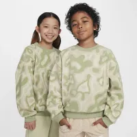 Nike Sportswear Big дитячі оверсайз Fleece Crew-Neck світшот колір зелений