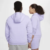 Nike Sportswear Club Fleece Big детские Толстовка с капюшоном (Extended Size) цвет фиолетовый
