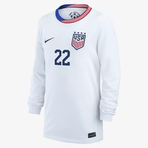 Trinity Rodman USWNT 2024 Stadium Away Bid дитячі Nike Dri-FIT Soccer Jersey колір білий