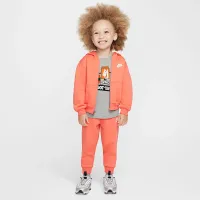 Nike Full-Zip Club комплект Toddler 2-Piece Толстовка з капюшоном комплект Orange