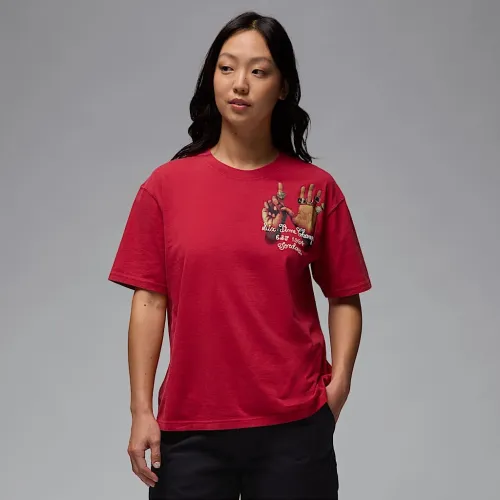 Nike Jordan жіноча Graphic футболка колір червоний