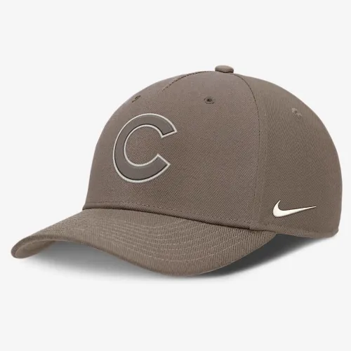 Chicago Cubs Rise мужские Nike Dri-FIT MLB Adjustable Hat цвет коричневый