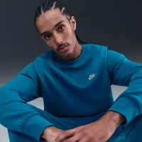 Nike Club мужские Fleece Crew синий