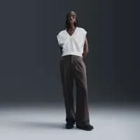 Nike Sportswear Phoenix Fleece жіноча Loose V-Neck Sleeveless Cropped Top колір коричневий