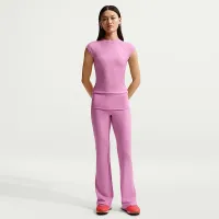 Nike Sportswear Chill Knit женская Mid-Rise Tight Ribbed Pants цвет фиолетовый