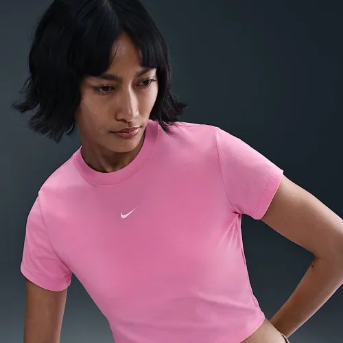 Nike Sportswear Chill Knit женская Cropped футболка Pink
