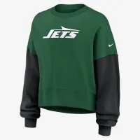 New York Jets женская Nike NFL Pullover Crew цвет зеленый