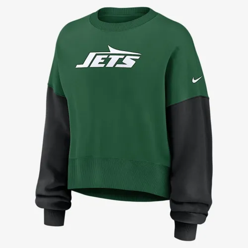 New York Jets женская Nike NFL Pullover Crew цвет зеленый