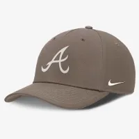 Atlanta Braves Rise мужские Nike Dri-FIT MLB Adjustable Hat цвет коричневый