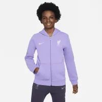 Liverpool FC Club Fleece Third Big дитячі (для хлопчиків) Nike Soccer Full-Zip Толстовка з капюшоном колір фіолетовий