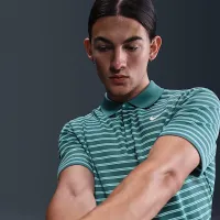 Nike Dri-FIT Victory мужские Striped для гольфа Polo цвет зеленый