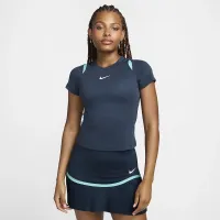 NikeCourt Advantage жіноча Dri-FIT Short-Sleeve Tennis Top блакитний