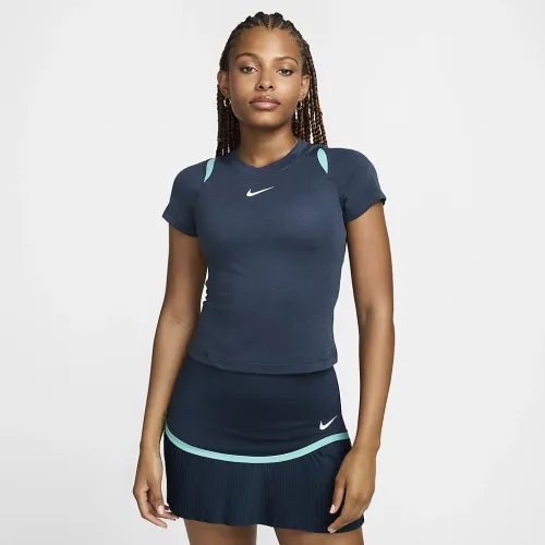 NikeCourt Advantage жіноча Dri-FIT Short-Sleeve Tennis Top блакитний