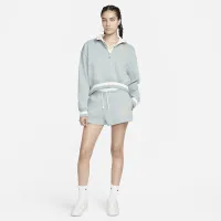 Nike Sportswear Phoenix Fleece Heritage женская оверсайз 1/2-Zip Crop свитшот цвет серый