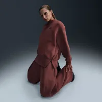 Nike Sportswear Tech Fleece жіноча оверсайз Crew-Neck світшот колір коричневий