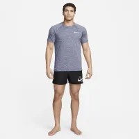 Nike чоловічі Heatheколір червоний Short-Sleeve Hydroguard Swim Shirt блакитний
