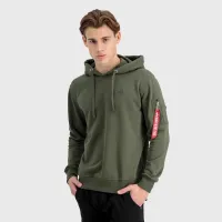 Кофта/футболка Alpha Industries Xfit Hoody 158321257 - зелена
