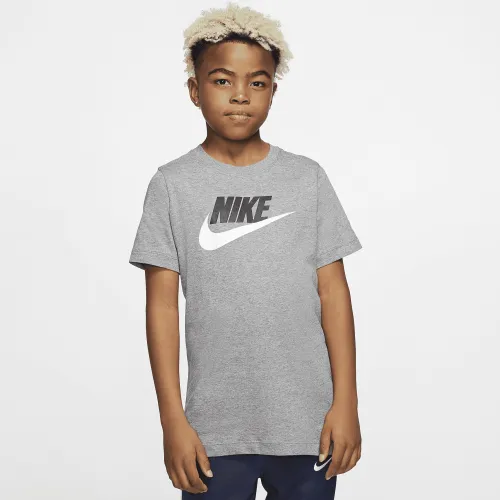 Nike Sportswear Big дитячі бавовняніфутболка колір сірий