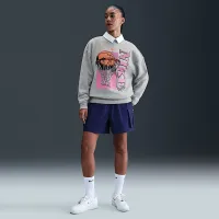 Nike Club женская Fleece Loose Crew цвет серый