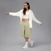 Nike Air Jordan 1 Mid женская Кроссовки цвет белый