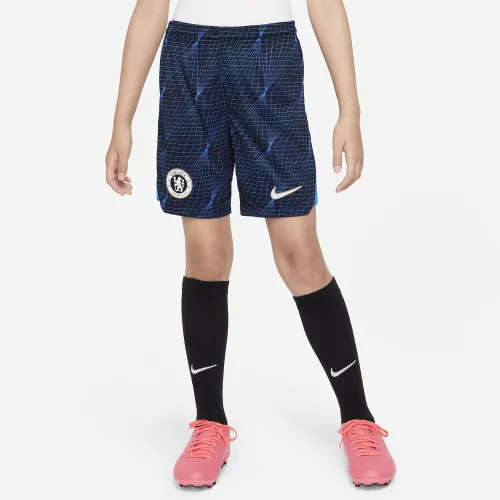 Chelsea FC 2023/24 Stadium Away Big детские Nike Dri-FIT Soccer шорты синий