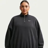 Nike Sportswear Phoenix Fleece жіноча Over-оверсайз 1/4-Zip (великі розміри) колір чорний